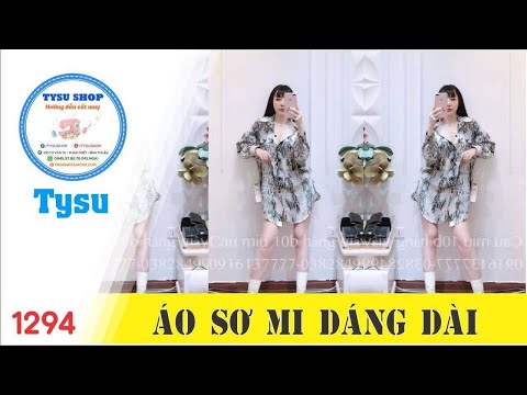Hướng dẫn cắt may TysuShop số 1294: Áo Sơ Mi Dáng Dài