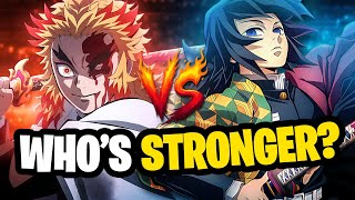 Was Rengoku A Stronger Hashira Than Giyu - Manga And Movie Comparison