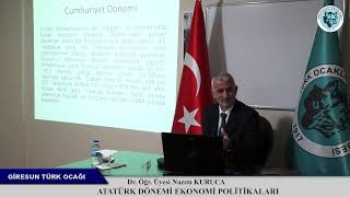 Atatürk Dönemi Ekonomi Politikaları