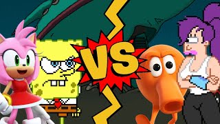 M.u.g.e.n Battles Spongebobamy Rose Vs Qbertleela