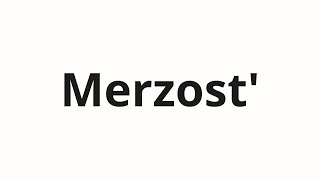 How To Pronounce Merzost Мерзость Abomination In Russian