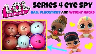 Lol Surprise Series 4 Eye Spy Lil Sister Ball Placement And Weigh Hacks, Lil 80S Bb Lil Pop Heart