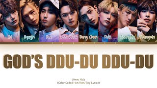 Stray Kids - Gods Ddu-Du Ddu-Du Color Coded Lyrics Hanromeng Gods Menu And Ddu-Du Ddu-Du