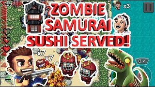 Age Of Zombies Japan - Level 4 Zombie Samurai Sushi Served Minigunem All 4K Walkthrough