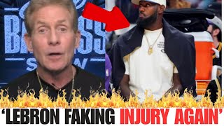 Skip Bayless Calls Out Lebron James For Faking Injury Again
