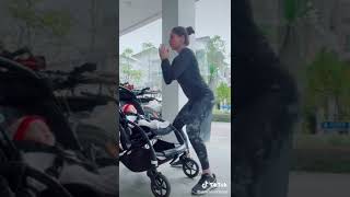 Elisya Sandha Dipuji Ramai, Dua Bulan Bersalin Dah Jogging Bawa Anak Comel Mummy Dengan Baby