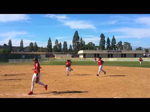 Erin with a sweet play to force extra innings.