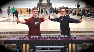 Pipe Twins: "Get Lucky" (at Eiffel Tower)
