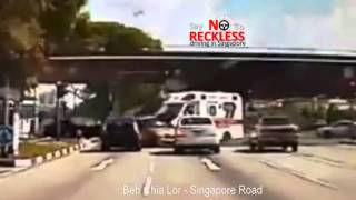 Singapore Ambulance Was Involved In A 3 Car Crash Accident