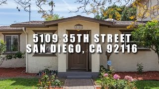 5109 35th St. San Diego, CA 92116 Real Estate Video Tour - Wesley Guest