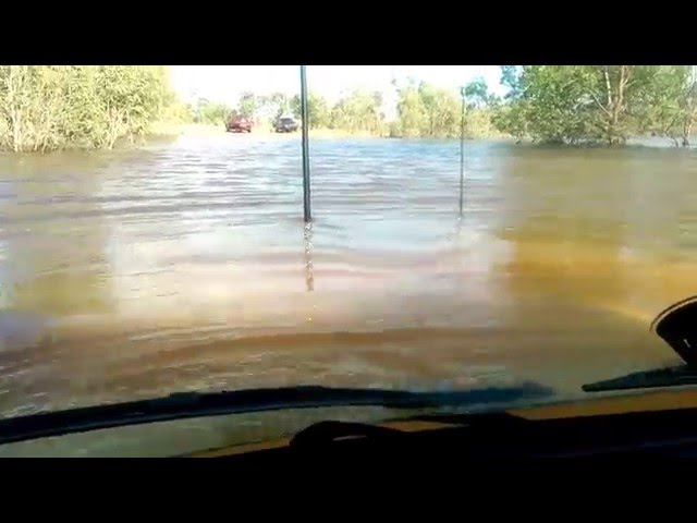 Driving A Landcruiser Through A Deep Pond - Video