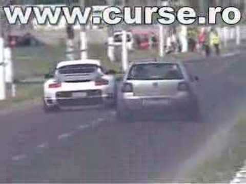 Vw Golf 19TDI tuned 240hp470Nm vs Porsche Turbo 700hp