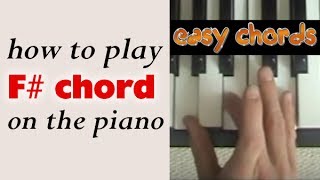 F# Piano Chord - how to play F sharp major chord on the piano