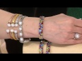 Master Cut 12.00 ct tw Multi-Gemstone Sterling Hinged Cuff with Antonella Nester