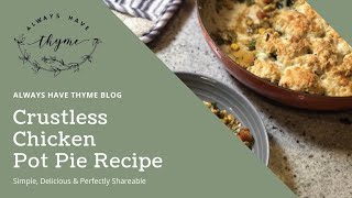 Crustless Chicken Pot Pie