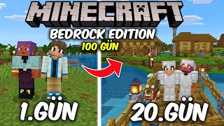 Minecraft Bedrockta 100 Gün Hayatta Kalmak... Part 1