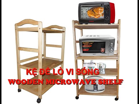 Kệ Lò Vi Sóng Gỗ (Mã KLV02) - Wooden Microwave Shelf - Do Go 24H