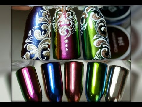 Пыль для смешанной втирки 091 Втирка для ногтей "Эффект битого стекла"