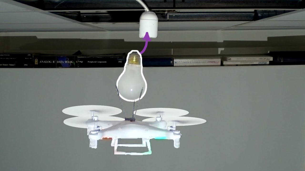 Replacing a Lightbulb With a Drone