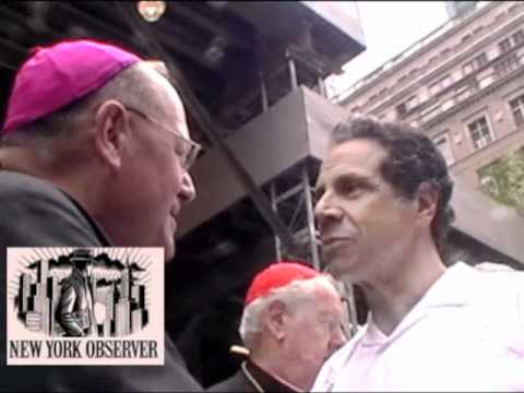 Greeting officials outside St Patrick 39s Cathedral during Sunday 39s Puerto