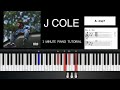 "LOVE YOURZ J. Cole 1 MINUTE PIANO TUTORIAL