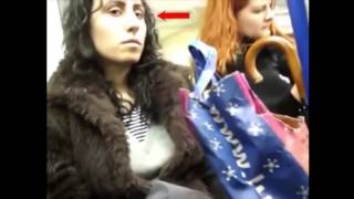 HUGE PENIS PRANK (Reaction in subway) funny reaction s
