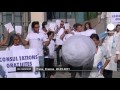 Cotton-buds demonstration in Paris - no comment