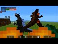 GODZILLA VS BURNING GODZILLA - Minecraft Mob Battles - Mods - Godzilla Mod