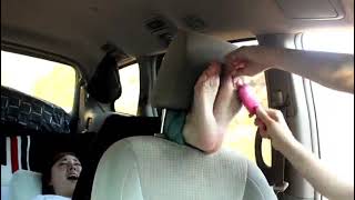 Tickling Challenge In Car