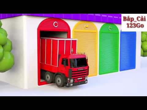 Hoạt Hình Cho Bé - ô tô Và Nhưng Quả Bóng - Cùng Bé nhận biết Màu Sắc - video 3D - mới nhất 2021.p2