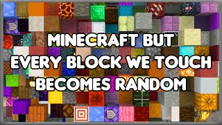 Minecraft But Every Block We Touch Becomes Random
