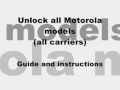 Foto pequena How to Unlock ANY Motorola - SLVR L2 l6 l7 l9 Cingular At&t Rogers Fido subsidy code network free v3
