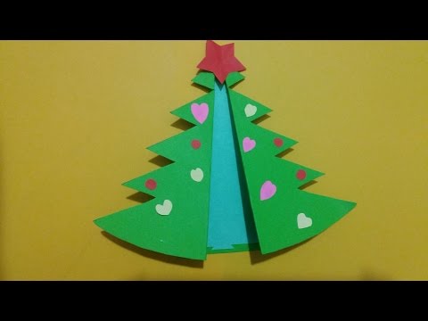 DIY Christmas tree cards - Thiệp giáng sinh làm tay- hình cây thông-
