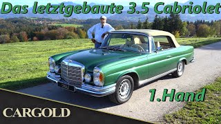 Mercedes 280 Se 3.5 Cabriolet, 1971, Das Letztgebaute 3.5 Cabriolet Aus 1. Deutscher Hand! Rarität!