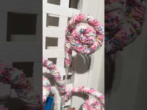 Raz 29.5" Pink and White Sprinkle Candy Swirl Christmas Spray F4506676 Raz 29.5" Pink and White Sprinkle Candy Swirl Christmas Spray F4506676