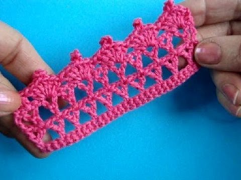 Узор веера вязанный крючком Узор веера вязанный крючком