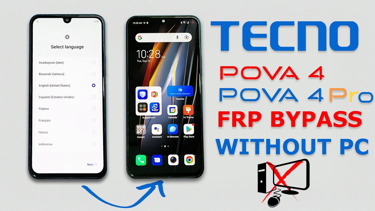 Tecno Pova 4/Pova 4 Pro FRP Bypass Android 12 Tecno Pova 4/Pova 4 Pro FRP Bypass Android 12