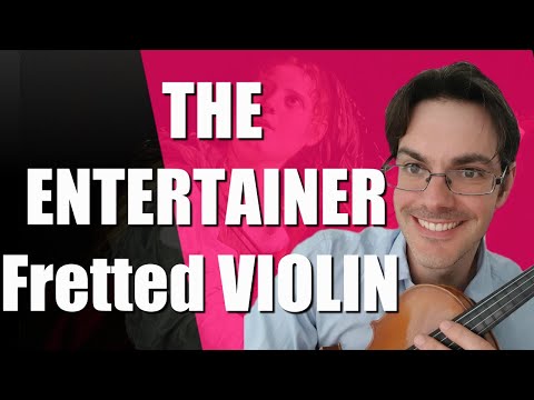 the entertainer ; Scott Joplin; with a fretted violin (to play easily)