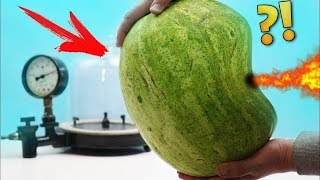 Experiment: A watermelon in a vacuum chamber. What's gonna happen?