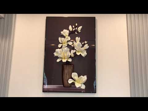 Tranh Treo Tường Thủy Tinh 3D Hoa Mộc Lan - 0966387276
