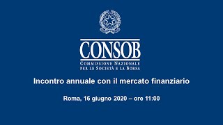 Incontro annuale della Consob con il mercato finanziario