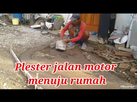simpel mudah plester jalan masuk motor ke rumah