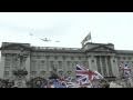 Flypast Buckingham Palace Royal Wedding - RAF Spitfire Hurricane Lancaster Tornado and Typhoon