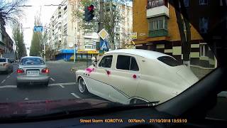 Видео ДТП и дорожные ситуации снятые на регистратор JunSun в 2018 Бахмут Славянск Краматорск Харьков ГАИ от korotya007, Бахмут, Украина