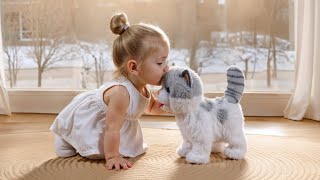 Interactive Plush Cat Toy Voice Control, Tongue Licking, Leash Control And Wag Tail Tumamakids
