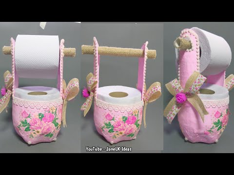 PORTA PAPEL HIGIÉNICO de botella plástica - DIY Porta Papel Higiênico - craft idea #artesanato PORTA PAPEL HIGIÉNICO de botella plástica - DIY Porta Papel Higiênico - craft idea #artesanato #1