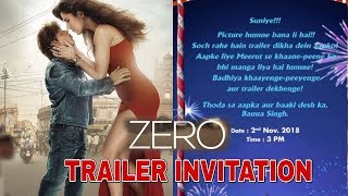Zero Trailer Invitation By Bauua Singh Shahrukh Khan, Katrina Kaif, Hka Sharma