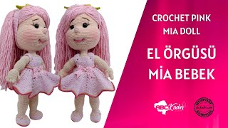 Amigurumi Mia Bebek 35 cm El Örgüsü Organik Oyuncak | Crochet Mia Doll
