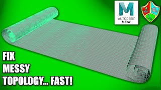 How To Fix Messy Topology Fast Using Maya 2020