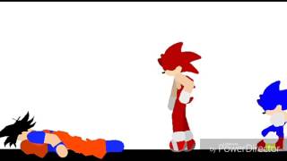 GOKU VS SONIC A FIGHT BETWEEN DIFFERENT WORLDS!!